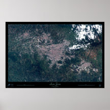 San Jose, Costa Rica satellite poster