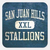 San Juan Hills Stallions Athletics Square Stickers