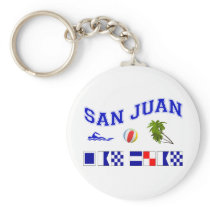 San Juan - Maritime Flag Spelling Key Chain