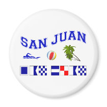 San Juan - Maritime Flag Spelling Refrigerator Magnet