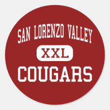 San Lorenzo Valley - Cougars - High - Felton Round Sticker