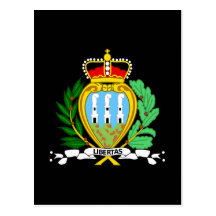 San Marino Coat of Arms Postcard