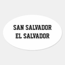 San Salvador oval stickers
