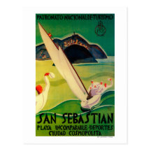San Sebastian Vintage PosterEurope Post Cards