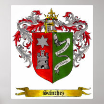 Sanchez Shield of arms (Castilian) Poster