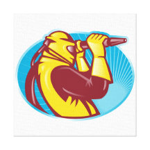 sand blaster sandblasting sandblaster worker retro canvas print