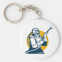 sand blaster sandblasting sandblaster worker retro key chain