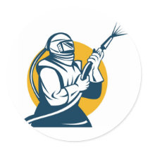 sand blaster sandblasting sandblaster worker retro sticker