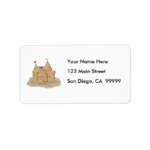 Sand Castle Personalized Address Label