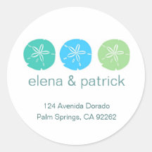 Sand Dollar Address Labels Sticker