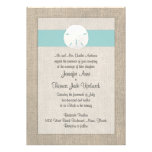 Sand Dollar Beach Wedding Invitation - Turquoise