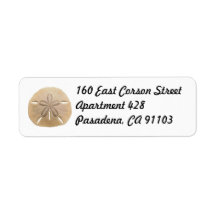 Sand Dollar Return Address Label