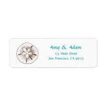 Sand Dollar Return Address Label