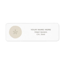 Sand Dollar Wedding Address Label
