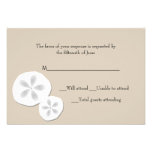 Sand Dollars Wedding Response Card Custom Invitation
