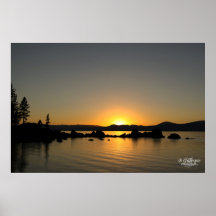 Sand Harbour Lake Tahoe Sunset Poster