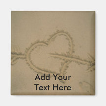 Sand Heart Fridge Magnet