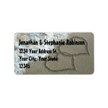 Sand Hearts Beach Address Label labels