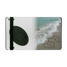 Sand Hearts on the Beach, Custom iPad Folio Case