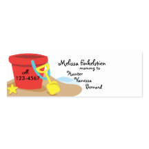 Sand Pail Business Card Template