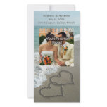 Sand Writing on the Beach, Interlocking Hearts photo cards