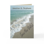 Sand Writing on the Beach, Save the Date Cards