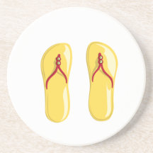 sandals yellow red beaded strap.png coaster
