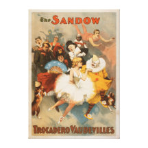 Sandow Trocadero Vaudevilles Carnival Theme Stretched Canvas Print