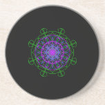 Sandstone coaster with multicolor design