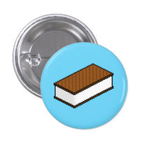 Sandwich à crème glacée - ciel badge avec épingle