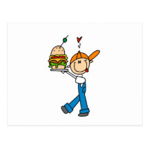 Sandwich Connoisseur Stick Figure Postcards