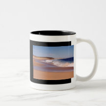 Sandy Beach & Surf Photo Coffee Mugs