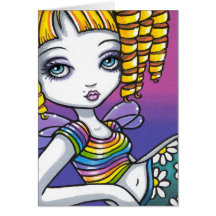 "Sandy" Cute Rainbow Fairy Art Card
