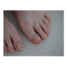 sandy feet postcard