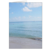 sandy white beach card