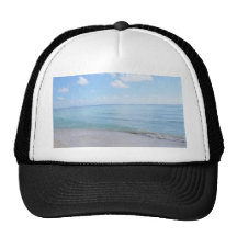 sandy white beach trucker hats