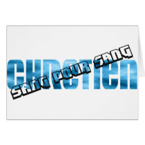Sang pour sang Chrétien Greeting Cards