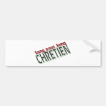 Sang pour Sang Chrétien Oblique Bumper Sticker