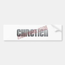 Sang pour Sang Chrétien Oblique rouge métal Bumper Sticker