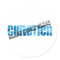 Sang pour sang Chrétien Round Sticker