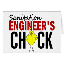 Sanitation Engineer's Chick Greeting Cards