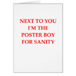 sanity greeting card