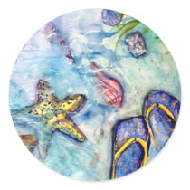 SANNIBELSANDLES ROUND STICKERS