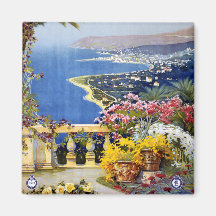 Sanremo Italy Travel Poster Fridge Magnet