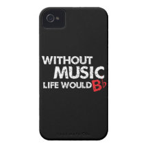 Sans musique, la vie b plat ! coque iPhone 4 Case-Mate