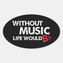 Sans vie de musique B (soyez) plat Adhésif