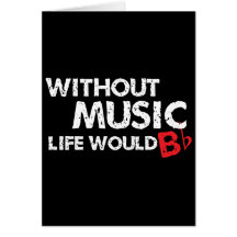 Sans vie de musique B (soyez) plat Carte