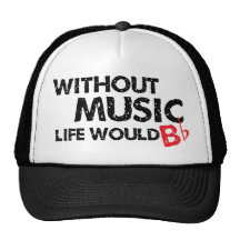 Sans vie de musique B (soyez) plat Casquette De Camionneur