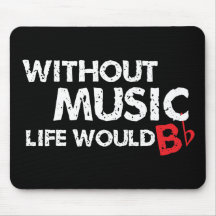 Sans vie de musique B (soyez) plat Tapis De Souris