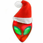 Santa Alien Christmas Ornament Photo Sculptures